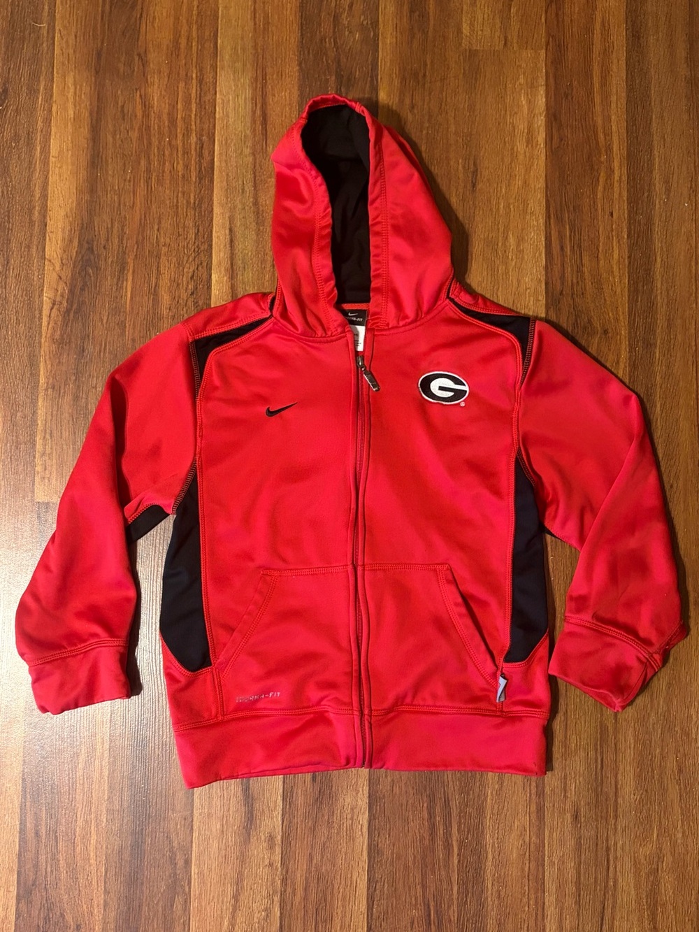 Nike Red & Black Georgia Bulldogs Hooded Puffer Jacket